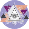 Geometric Triangular Eye with Auras