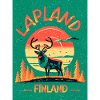 Reindeer in Moonlight Lapland Finland