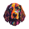 Field Spaniel Hunderasse Aquarell Illustration