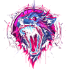 Synthwave Wolf