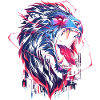 Synthwave Lion