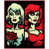 Rosen und Frauen