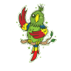 Parrot Waving Animal Talking Bird