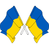 Two flags Ukraine