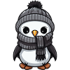 Penguin Winter Comic Cute