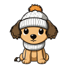 Chien Hiver Bande Dessinée Mignon