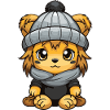 Lion Winter Comic Cute