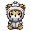 Tiger Winter Comic Cute