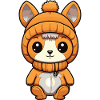 Squirrel Winter Comic Cute