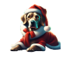 Christmas Pro Santa Dog
