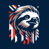 Graphic design of a sloth