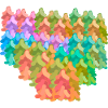 Kleurrijke kleurrijke bos herfst fantasie sparren natuur