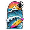 surf plage palmier soleil vacances