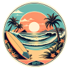 surf plage palmier soleil vacances