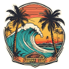 Surf Beach Palm Tree Sunshine Vacanze