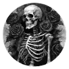 Squelette Goth noir et blanc