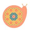 Cute snail with flowers
