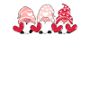 Tre Nani Cuore Buon San Valentino Cuori Gnomo