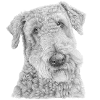Autocollant Airedale terrier