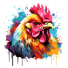 French rooster, friend of hens