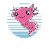 Axolotl mignon Axolotl drôle