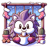 Winter themed hedgehog