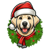 Christmas Labrador Dog Friends