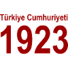Türkiye Cumhuriyeti 1923 - red lettering