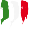 Italy Flag - Brush Strokes