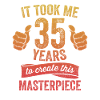 Lustiger 35 Jahre alter Witz 35. Geburtstag Gag cooles Wortspiel