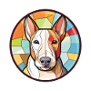 Bullterrier-Hunderasse Aquarell-Illustration