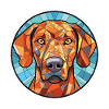 Rhodesian Ridgeback Hunderasse buntes Aquarell