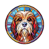 Tibetan Terrier Dog Breed Watercolor Illustration