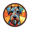 Standard-Schnauzer-Hunderasse buntes Aquarell