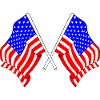 Deux drapeaux des États-Unis