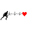 Badminton player with heart
