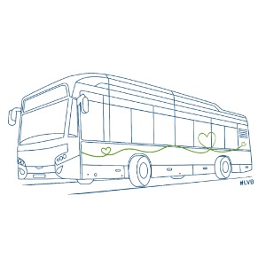 E-Bus Outlines - blau