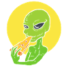 Alien Pizza Pizzabäcker