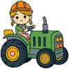 Mädchen mit Traktor