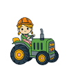 Traktor Mädchen Personalisierbar