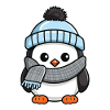 Penguin Winter Comic Cute