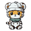 Tiger Winter Comic Cute
