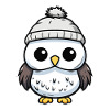 Owl Winter Comic Cute