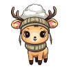 Deer Antlers Winter Comic