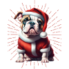 Bulldog Merry Christmas Dog Dogs