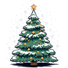 Christmas tree with snowflakes