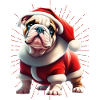 Bulldog Merry Christmas Dog Dogs
