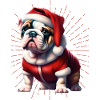 Bulldog Merry Christmas Dog Dogs