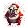 Bulldog Merry Christmas Dog Dogs