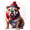 Bulldog Merry Christmas Dog Dogs